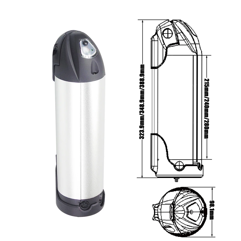 Ancheer AM001907 Ebike Upgrade Lithium-ion Battery Pack 36V 10.4Ah 15Ah 20Ah 48V 14Ah Bottle Down Tube Electric Bike Batteries