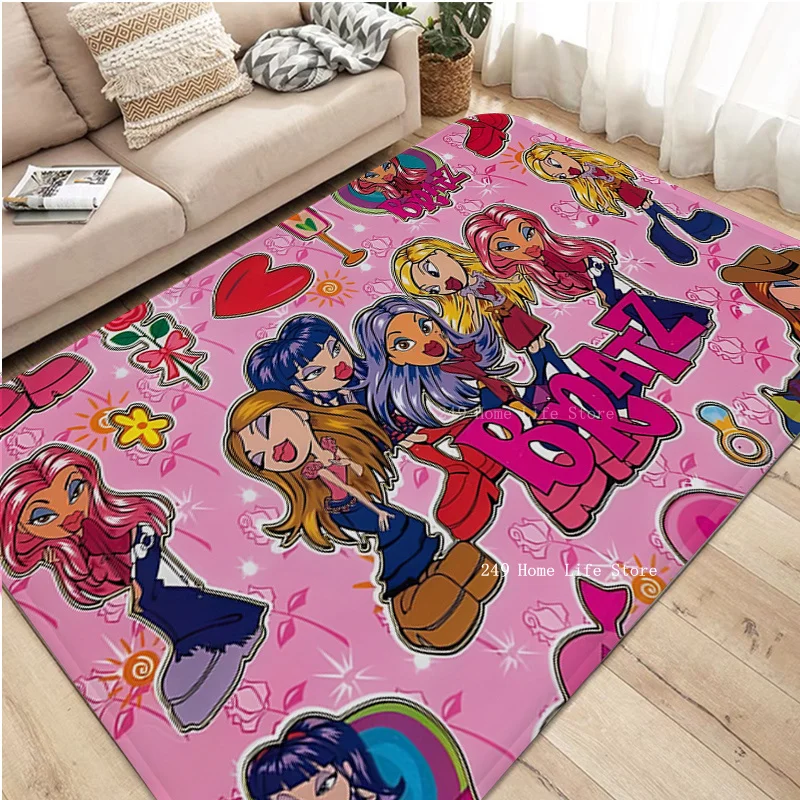 Bratz Dolls Long Rugs Non-Slip Laundry Room Mat Laundry Decor Balcony Child Living Room Modern Home Decor