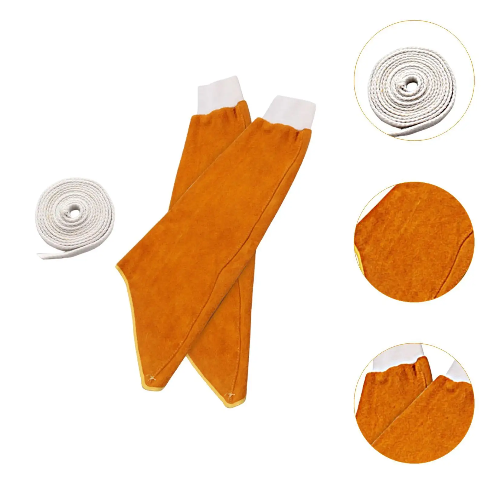 Manicotti da giardinaggio da 2 pezzi Manicotti da lavoro Manicotti da saldatura multiuso in pelle PU resistenti al calore per uso industriale