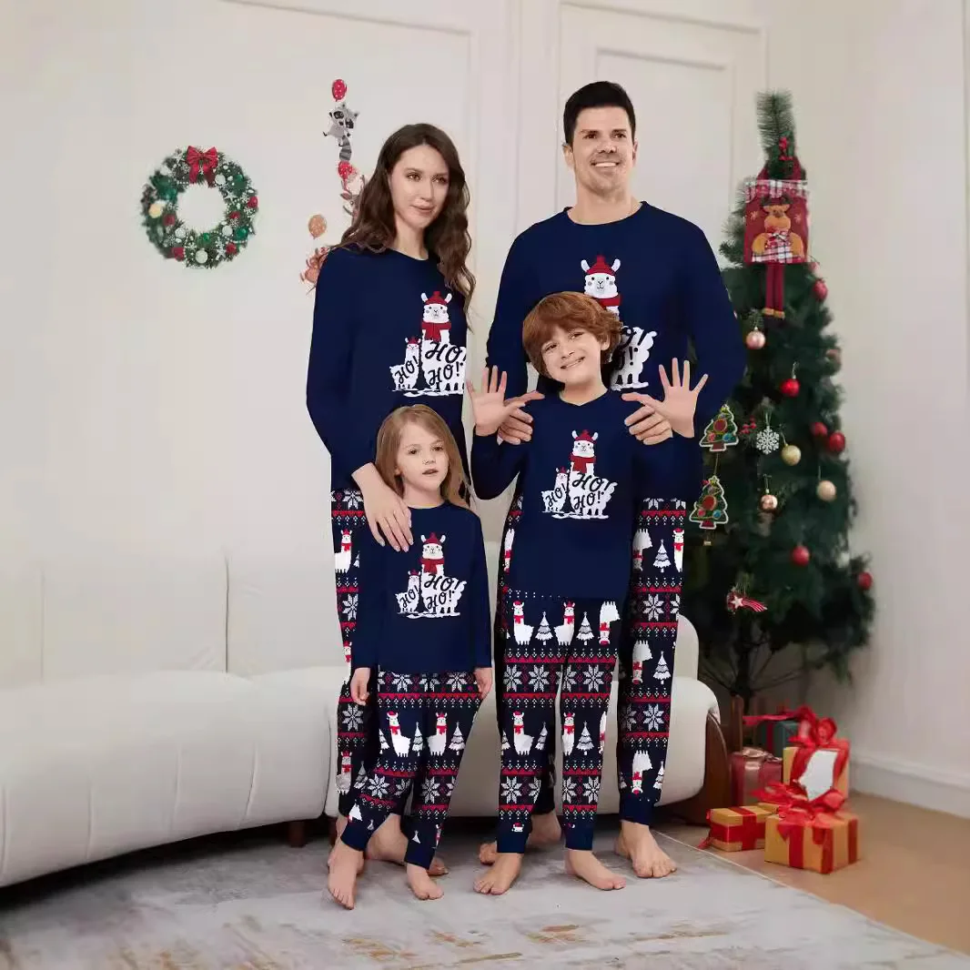 2024 pijamas de natal família roupas bonitos pijamas para dormir para homens loungewear para mulheres criança criança conjunto de pijama 2 peça conjunto