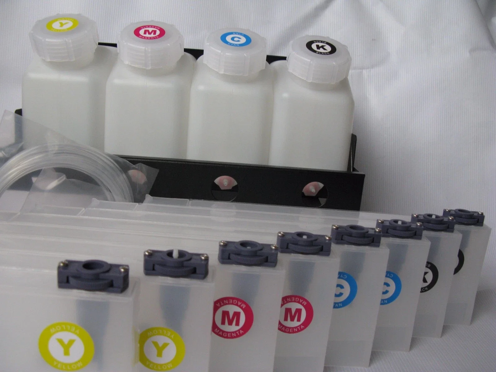 Double 4 Color CISS Bulk Continuous Ink System For Roland FH-740/XF-640/XR-640 4 Bottle 8 Cartridge