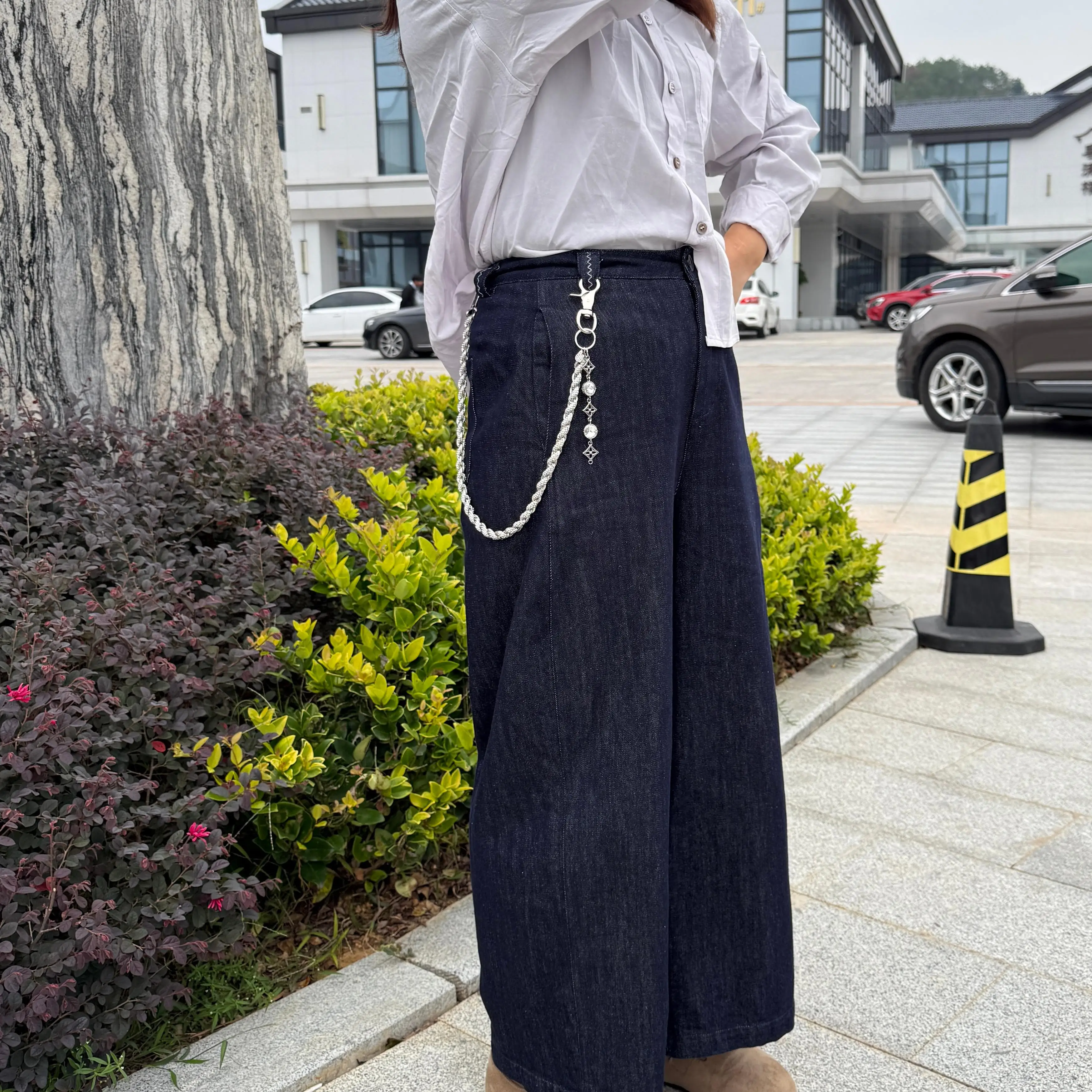 سلسلة سراويل عصرية جديدة، سلسلة دوارة معدنية فريدة من نوعها، سلاسل خصر فريدة للرجال والنساء #2