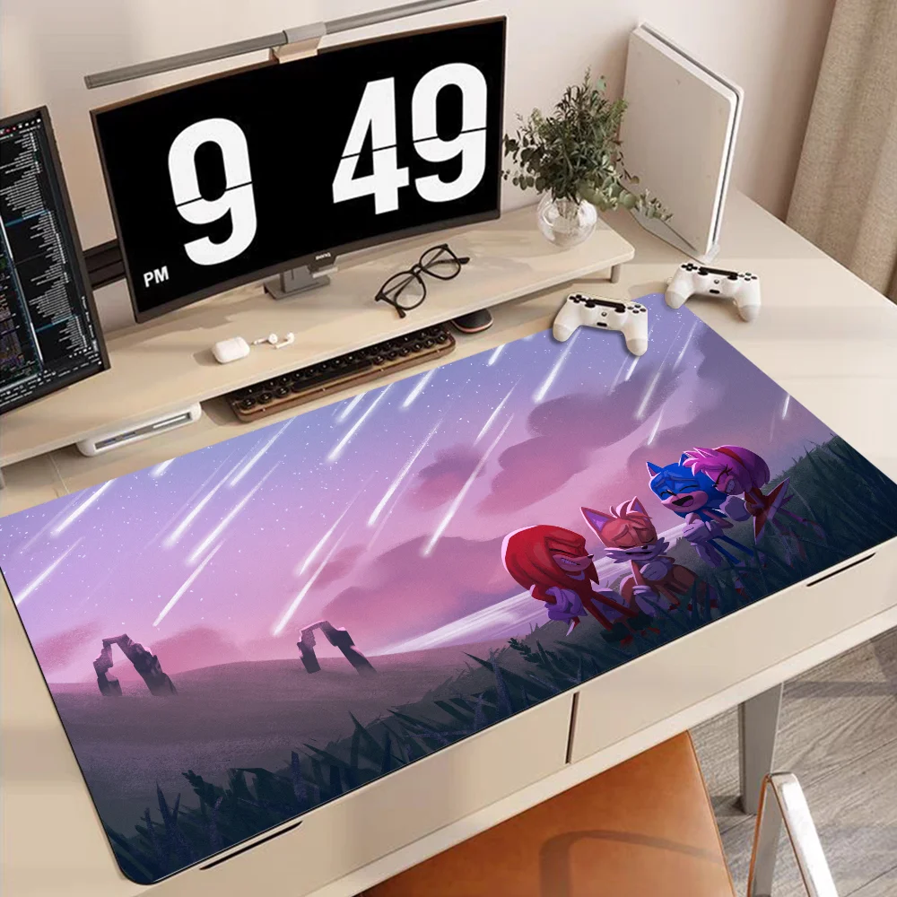 S-Sonic The H-Hedgehog Mousepad, Tapete de Teclado Grande, Table Mat, Estudantes Gamer Desktop, Gaming Mouse Pad para PC, 90x40cm