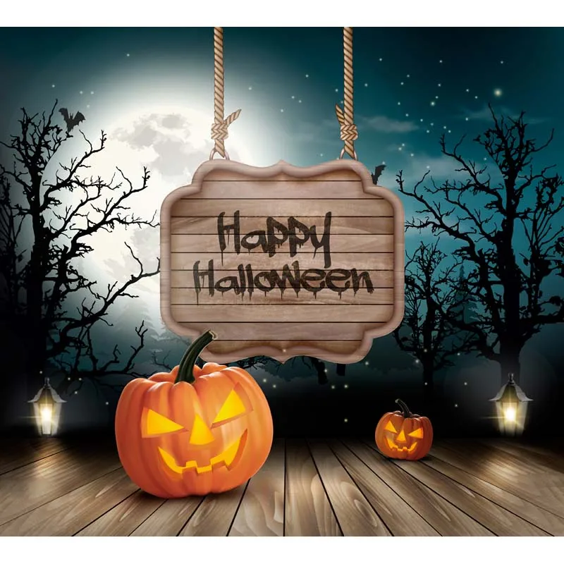 2023  Fantastic Halloween Decoration Photo Backgrounds vinyl Pumpkin Lamp Photogrphy Backdrop For Photo Studio Kits  Acessories