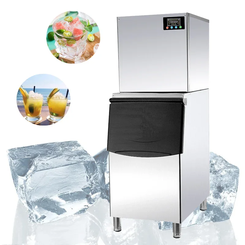 200-500kg/24h Commercial Ice Making Machine Automatic Ice Maker Ice Machine Storage For Bar Coffee Shop Milk Tea Room
