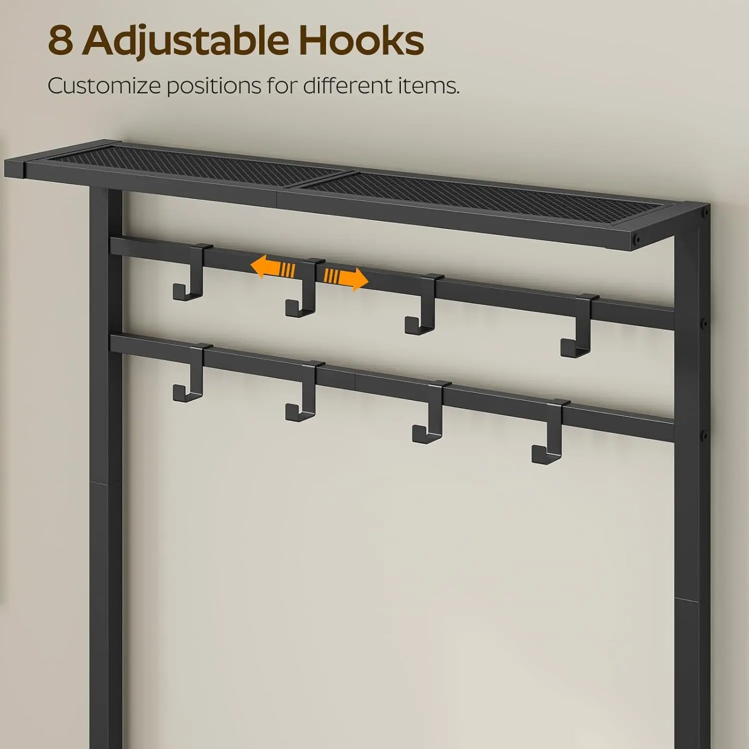 5-in-1 Hall Tree with Drawers, Industrial Entryway Bench, Adjustable Coat Rack & Shoe Storage, Rustic Brown Black MT06BR