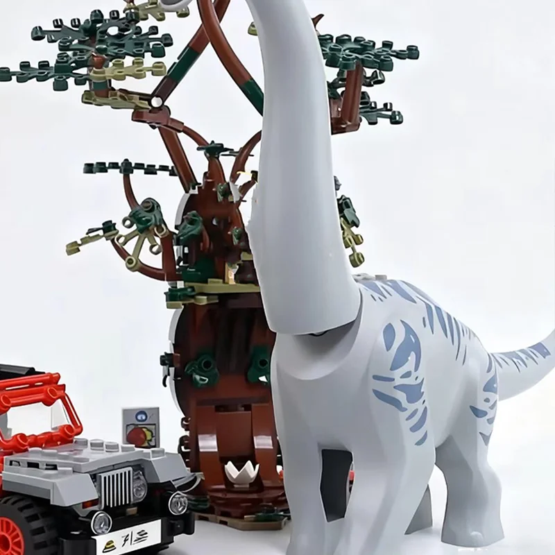 

Совместимые наборы для третьих вечеринок, серия «Мир динозавров», строительные блоки, брахиозавр и дерево, плезиозавр, сборка игрушек для детей ﻿