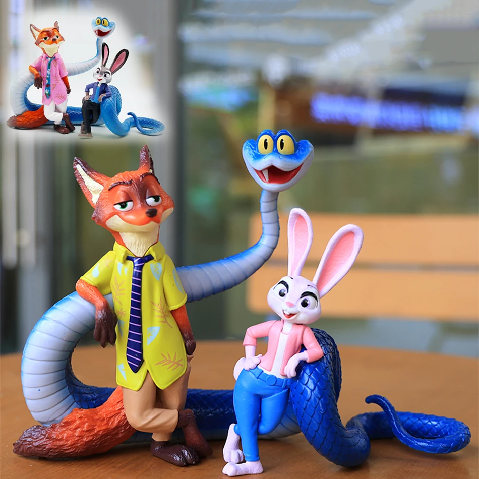 

Anime Figure Rabbit Fox Animals Toys Cute Nick Judy Action Figure PVC Anime Figures Cartoon Collection Ornaments Model Toys Doll