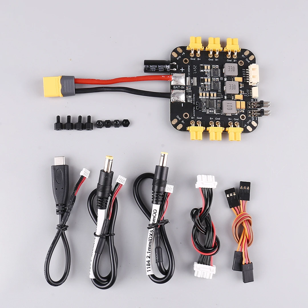 

Модуль питания Holybro PM03D с I2C, входом XT30 6S для полетного контроллера, мониторинг тока и напряжения в реальном времени для FPV-дронов
