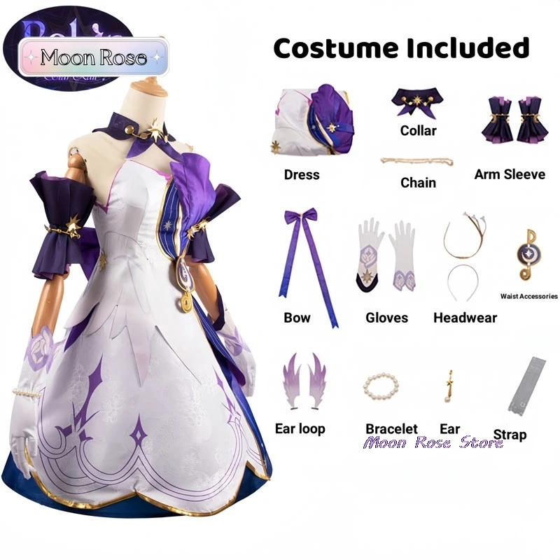 Robin Cosplay Kostüm Honkai Star Rail Karneval Uniform Perücke Anime Halloween Party Kostüme für Frauen