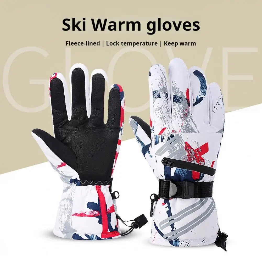 Snow Rain Resistant Gloves Winter Cycling Gloves Waterproof Windproof Warm Unisex Outdoor Skiing Riding Gloves with for Great