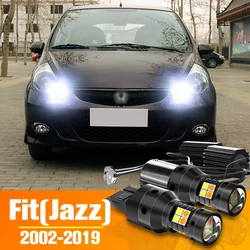 2pcs Dual Mode LED Turn Signal+Daytime Running Light DRL Accessories For Honda Fit Jazz 2002-2019 2007 2008 2009 2013 2014 2015