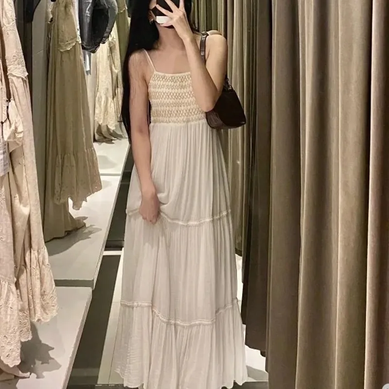 Sukienka maxi damska letnia haftowana bawełniana elegancka sukienka na imprezę 2025 nowa na studniówkę wakacje biała resort trend