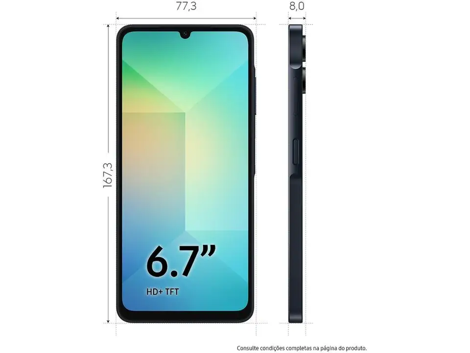 Smartphone Samsung Galaxy A06 128GB 4GB RAM Dark Blue 6,7 