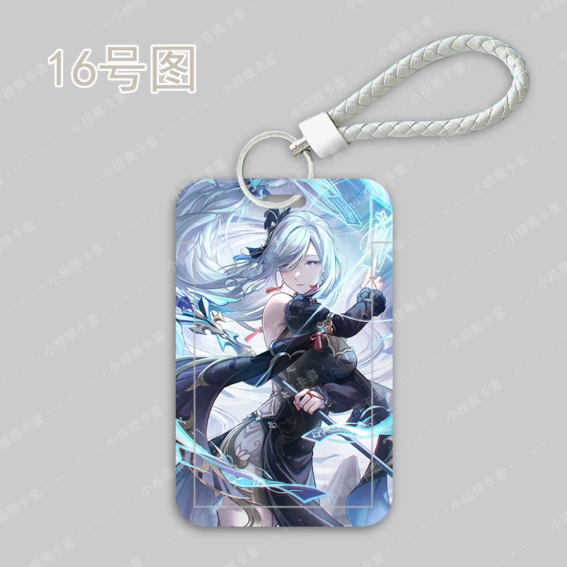 Anime Honkai: Star Rail Ganyu Shenhe Cosplay Ferrule Set Keychain Student Cartoon Pendant Protective Jacket Xmas Birthday Gift