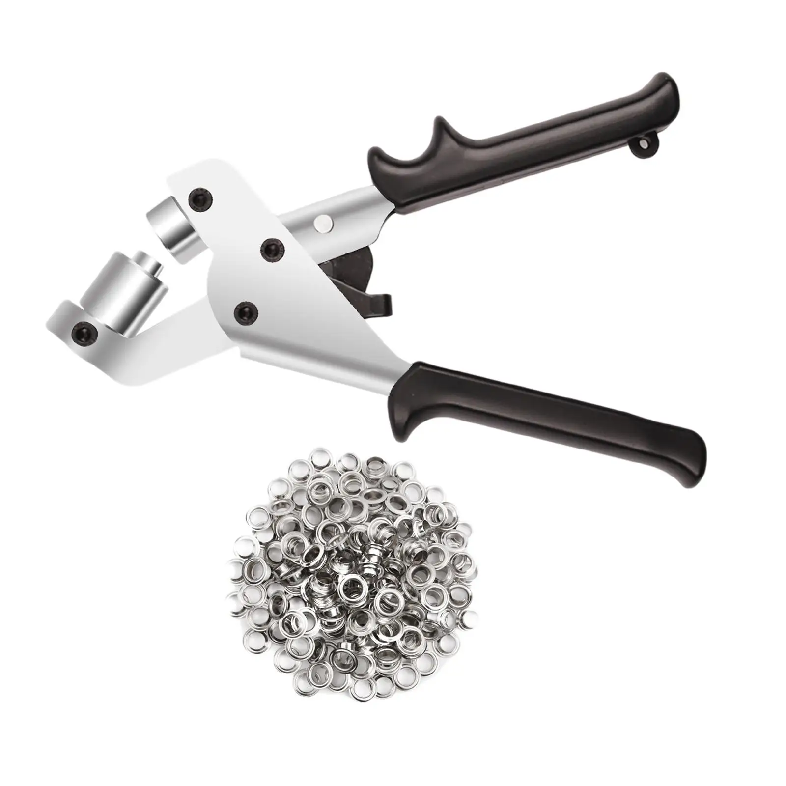 Grommet Eyelet Plier Set, Eyelet Pliers Kit with 500 Metal Eyelets, Grommet Tool Kit for Leather Clothes Belt