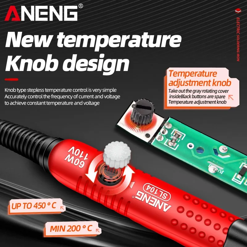 

60W Equipment Electric Welding Repair Tools SL104 Electric Soldering Iron 11 Kits Set Ceramic Heater Solder Tips Quick Tin