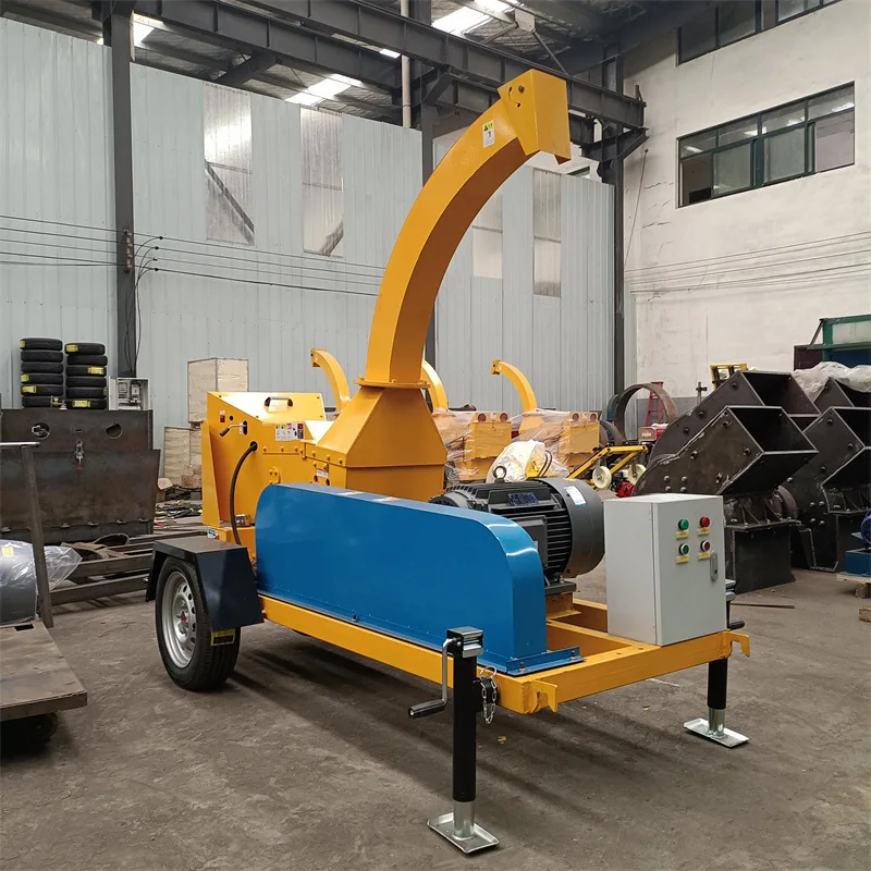 Mobile Large-Scale Garden Branch Round Original Tree Root And Stump Crusher, Bamboo Wood Crusher