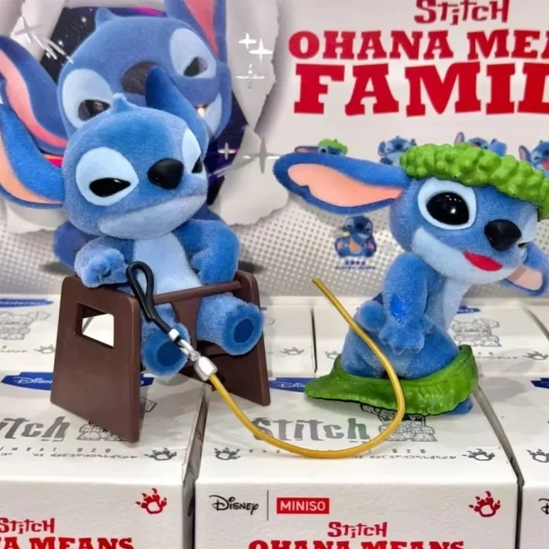Подлинная стежка Ohana Means Family Series слепая коробка Kawaii Stitch украшения Mystery Box Decora аниме фигурка коллекция подарки игрушка