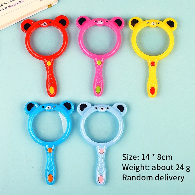 1Pc Cartoon Animal Magnifying Glass Exploration Learning Children Educational Toys Magnifier Kids Science Experiment Gift