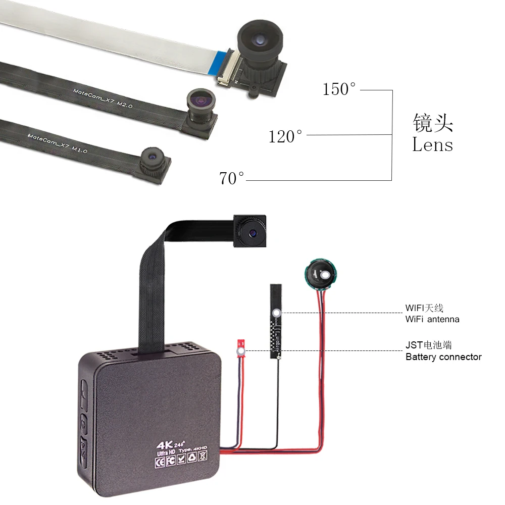 Mini telecamere di sicurezza Videocamera wireless per interni Wifi Videoregistratore subminiaturizzato per sorveglianza