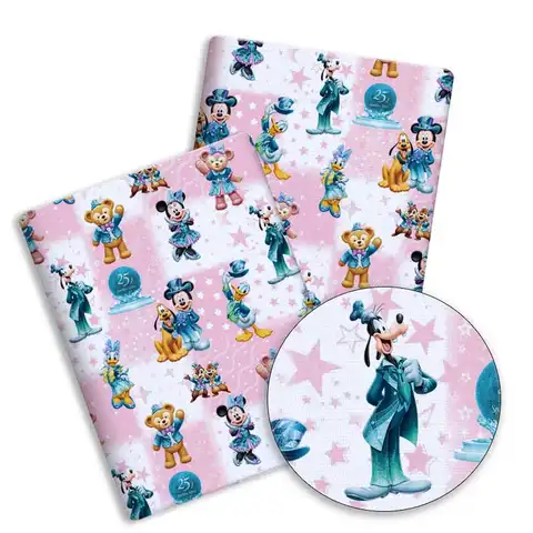 फ़ैब्रिक डिज़्नी 140x50CM कार्टून कॉटन फ़ैब्रिक पैचवर्क टिशू किड होम टेक्सटाइल सिलाई डॉल ड्रेस कर्टेन पॉलिएस्टर कॉटन फ़ैब्रिक 10 best sales सिलाई की धारणाएँ - №10