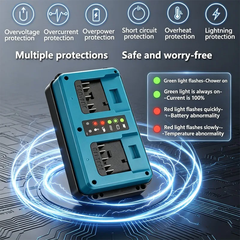 For BOSCH 18V Battery Charger Replacement 14.4-18V BAT609 Charger Lithium-Ion Battery Charger for Bosch Power Tool Accessories