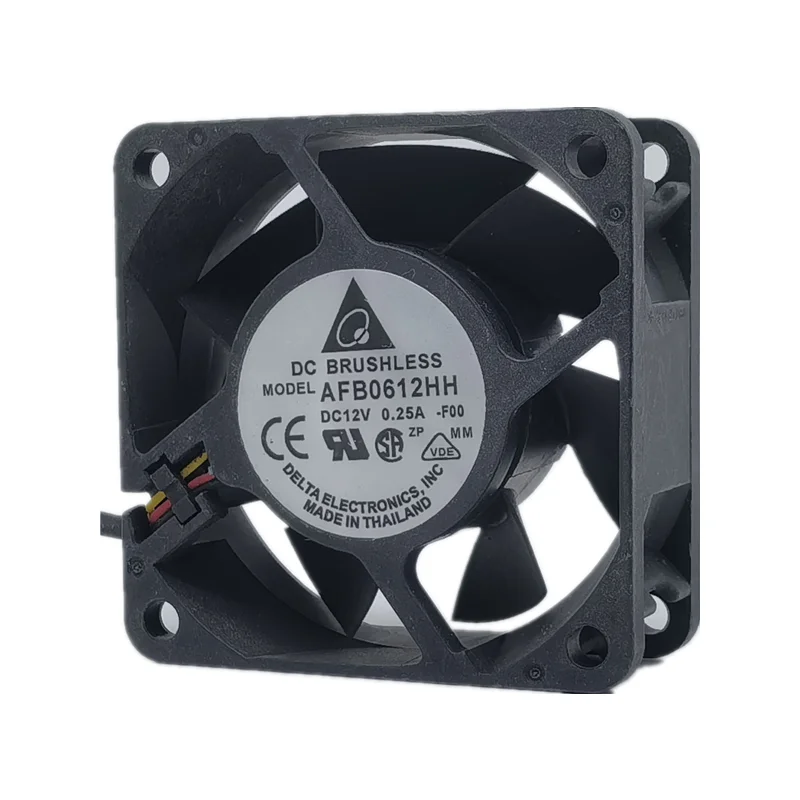 Ventilador de refrigeración del chasis del cojinete delta AFB0612HH 12V 0.25A 6025 6cm, nuevo