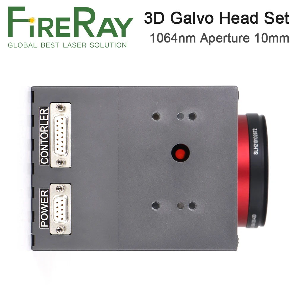 FireRay 1064nm Cost-Effective 3D Galvo Scanner Aperture 10mm 15VDC Galvo Head Set for 3D Fiber Laser Marking Machine