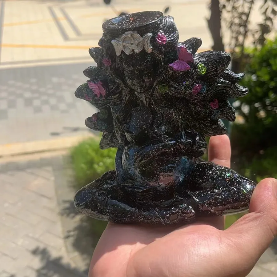 اليدوية الراتنج فراشة الأرض الأم غايا تمثال النحت صديقة للبيئة ديكور المنزل قطعة فنية لغرفة المعيشة مكتب هدية