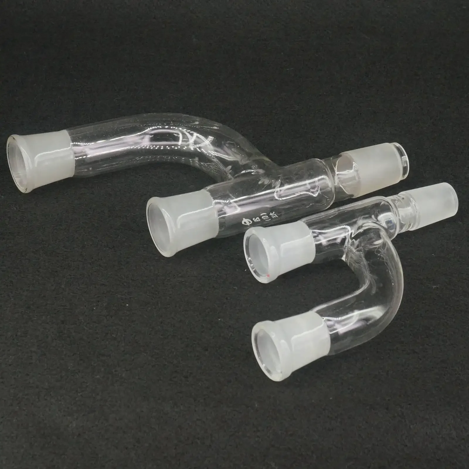 14/23 19/26 24/29 29/32 Ground Joint 14/19/24/29mm Stopper Three Way Distillation Head Adapter Lab Glass Connector Tube