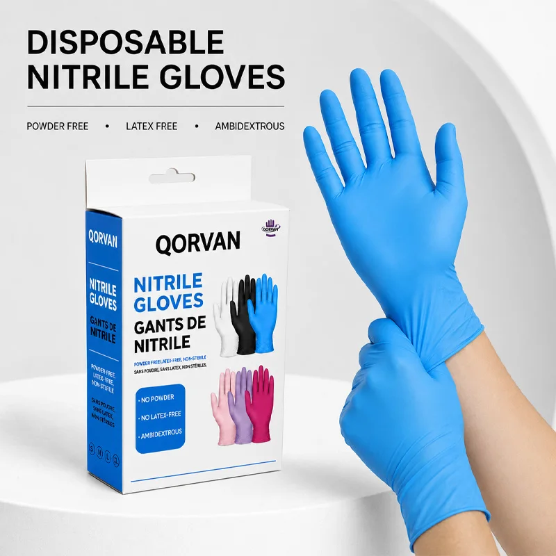 15PCS Disposable Blue Nitrile Gloves Waterproof Cleaning Gloves for Kitchen Dishwashing Home Chores All Season Daily Uses