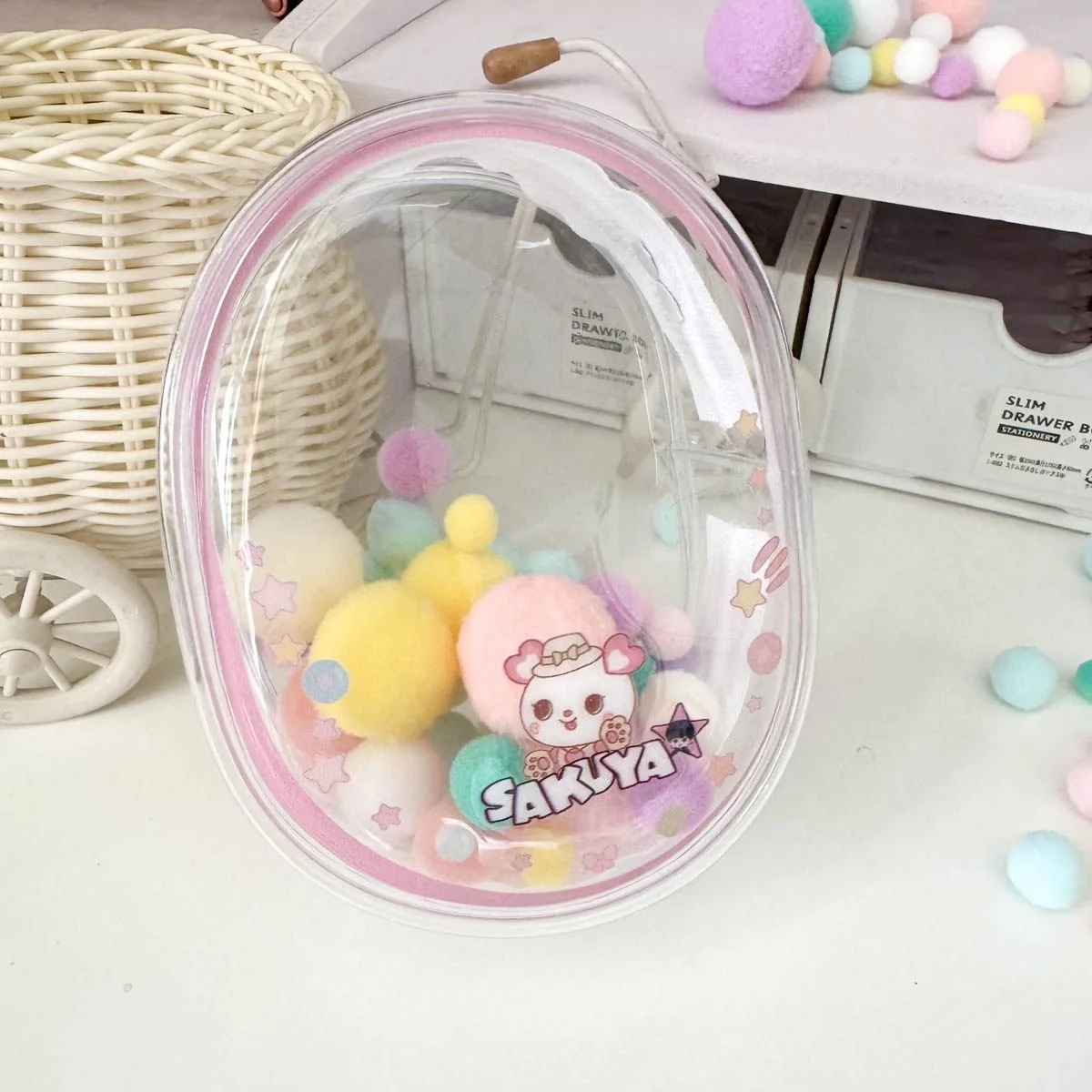 동물 크리에이티브 소형 가방 인형 장식 가방 13.5*10.5*5cm 만화 귀여운 PVC 보관 가방 정리함 시온 리쿠 유시 재희 라오 사쿠야 케이팝