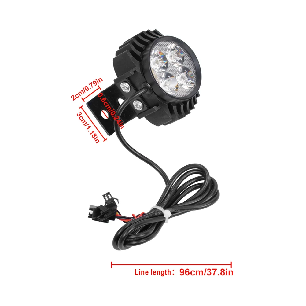 2 In 1 Led Headlights With Horn For Kugoo M4 Pro Electric Kick Scooter 12-80V Front Lamp Light Night Safety Front Light Lamp Par