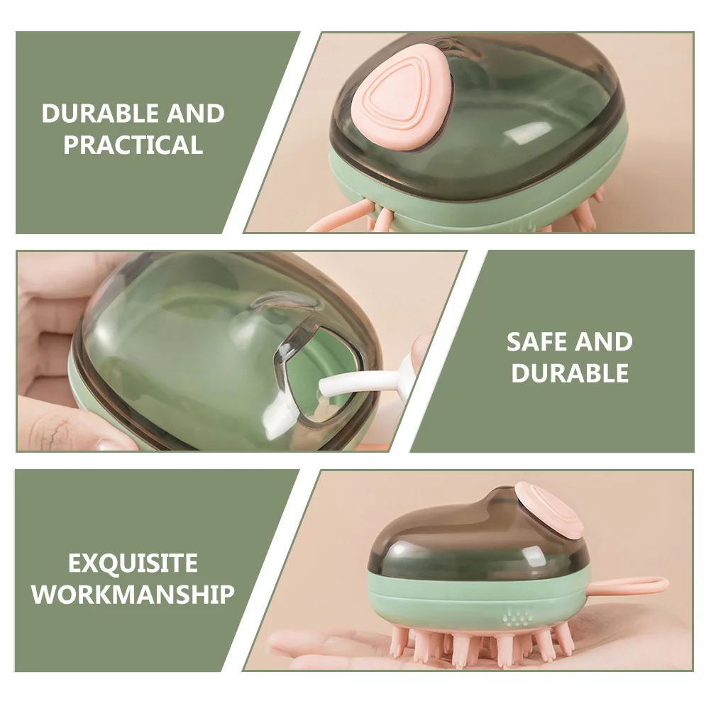 

Silicone Scalp Cleaning Brush Soft ABS Head Massage Shampoo Brush for Adults Pets Hair Growth Relaxation Shower Tool