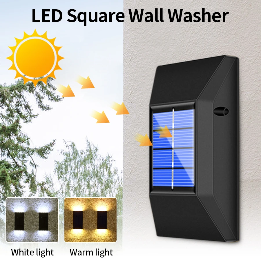 

LED Solar Lights Outdoor Solar Up and Down Spot Lights Waterproof Wall Lamp Solar Powered Sunlight Solar Lamp Garden Decorative