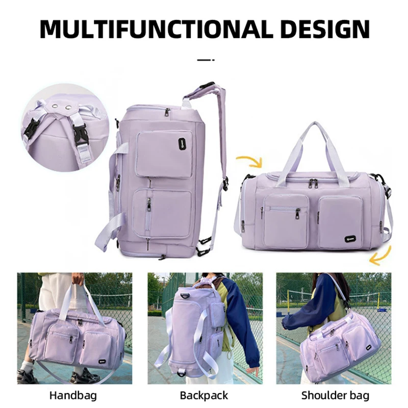 الصالة الرياضية حقيبة اللياقة البدنية الجافة الرطبة في الهواء الطلق السفر رحلة عمل الأمتعة حقائب كروسبودي الأحذية جيب التنقل التخييم على ظهره #3