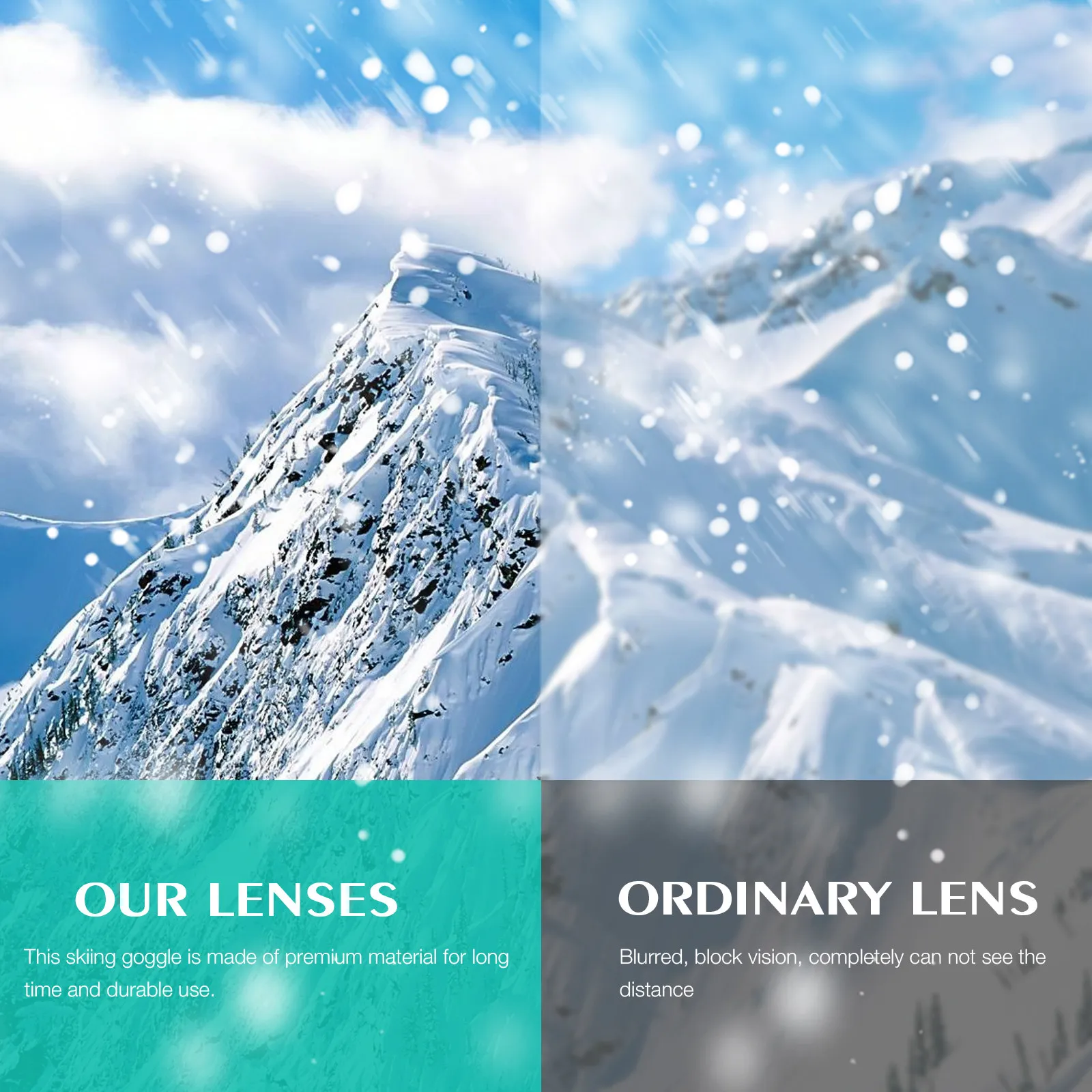 

1Pair Versatile Ski Goggles Charismatic Fashion Design Protective Sports Eyewear for Skiing Cycling Mountaineering Outdoor