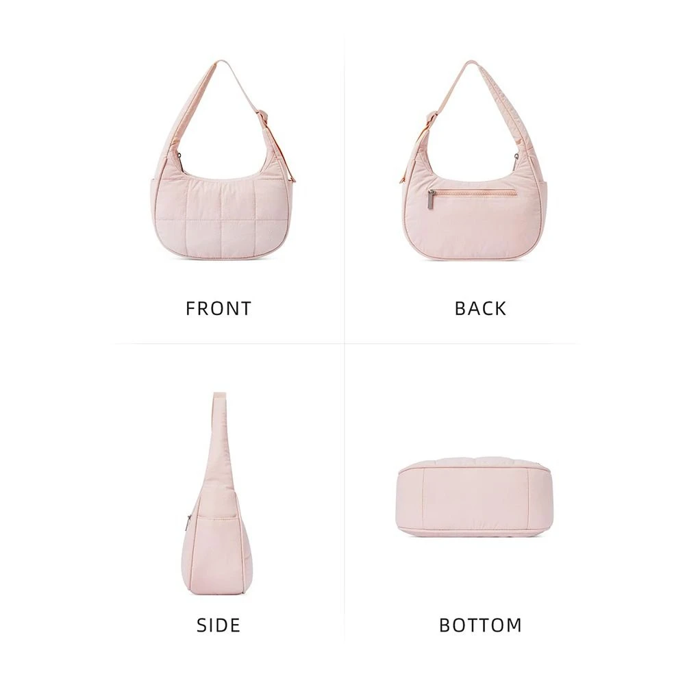 Neu mit verstellbarem Riemen, Handtasche, große Kapazität, Nylon-Unterarmtasche, wasserdicht, gesteppt, Puffer-Umhängetasche, Geschenk