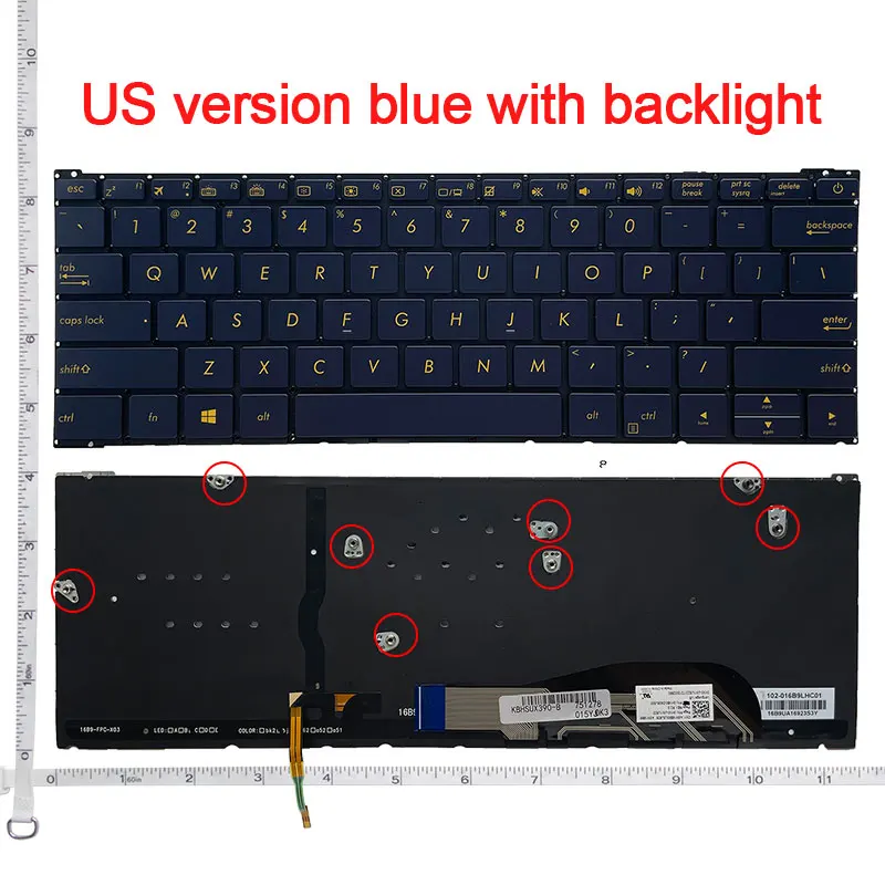 US English NEW Laptop Keyboard For ASUS ZenBook 3 UX390CA UX390U UX390 UX390UA UX390UAK