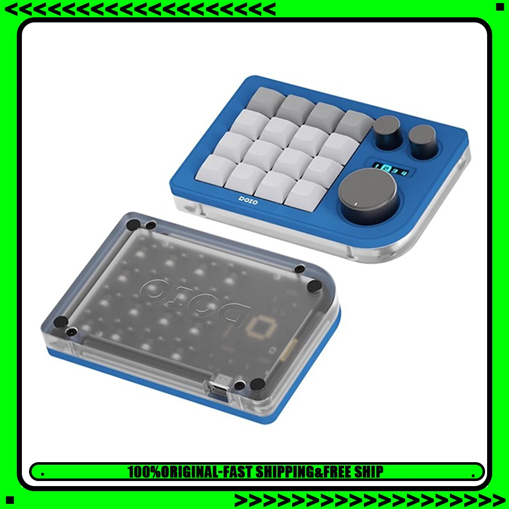 

DOIO KB16-01 Mechanical Keyboard Three Knobs RGB 16 Keys Mini Designer Keyboard Customization QMK VIA Keypad Gifts