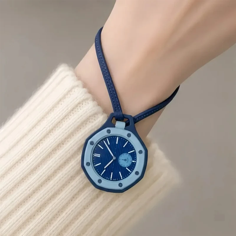 Nuevo Reloj de Bolsillo Octogonal 2026 de Moda, Estilo Pop, con Movimiento de Cuarzo, Colores Caramelo, Personalidad Única, Extraíble