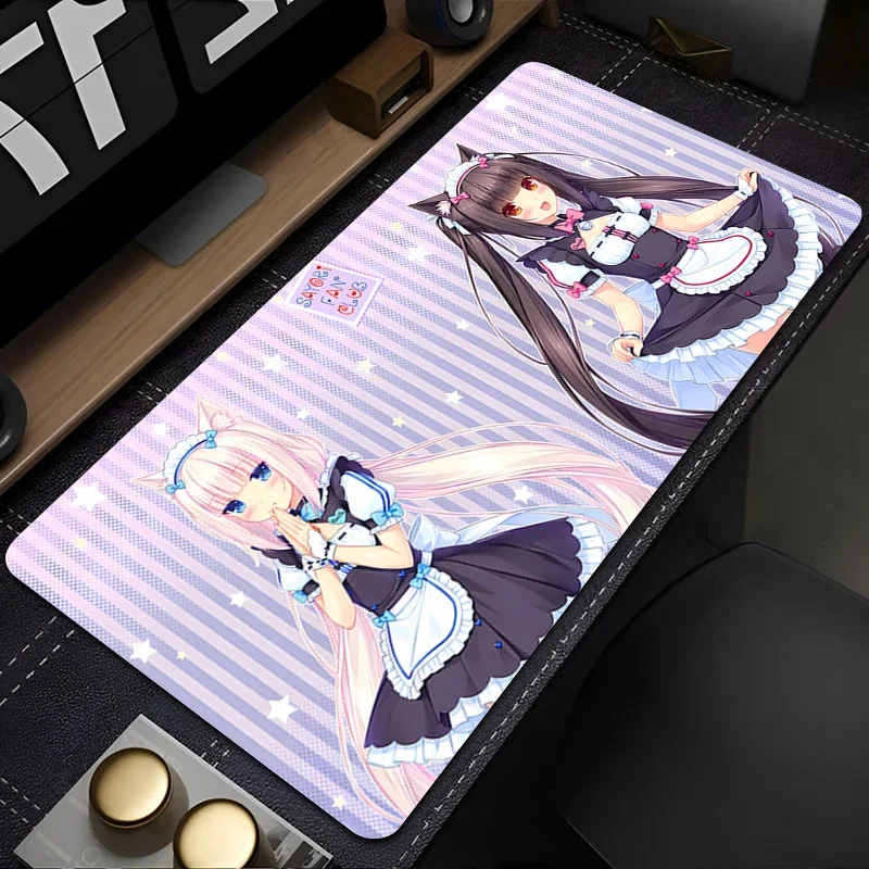 CIFBUY Nekopara Chocola Vanilla Anime Large Gaming Mouse Pad Non Slip Keyboard Desk Mat for Game Office Study