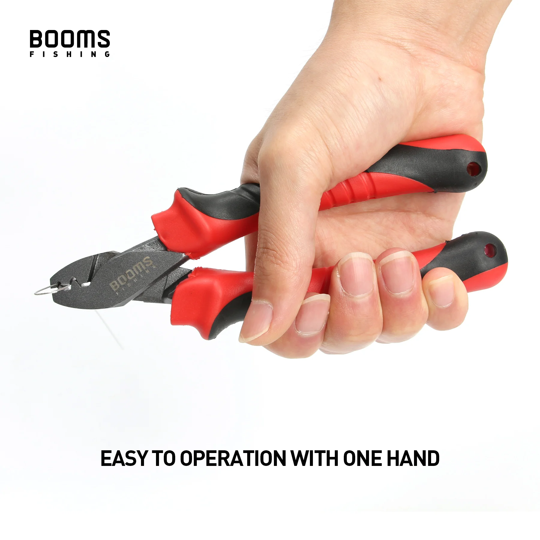 Booms Fishing CP2 Angel-Crimpzange für Einzelfass-Stecknusswerkzeuge, tragbar, leicht, rutschfester Griff mit Umhängeband – Detail 6