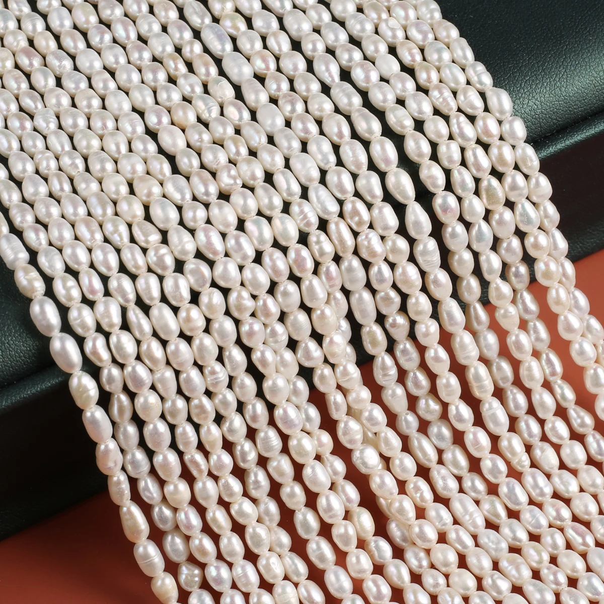 Natural Pearl Rice-Shaped Beads Exquisite Shape Elegant Appearance For DIY Jewelry Making Handmade Bracelet Necklace Length 36cm