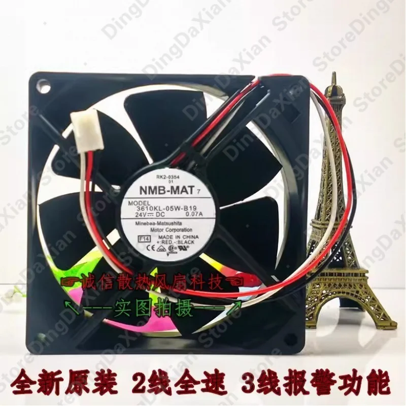 

C 1PCS For NMB 3610KL-05W-B19 DC24V 0.07A 3-Pin Silent Cooling Fan