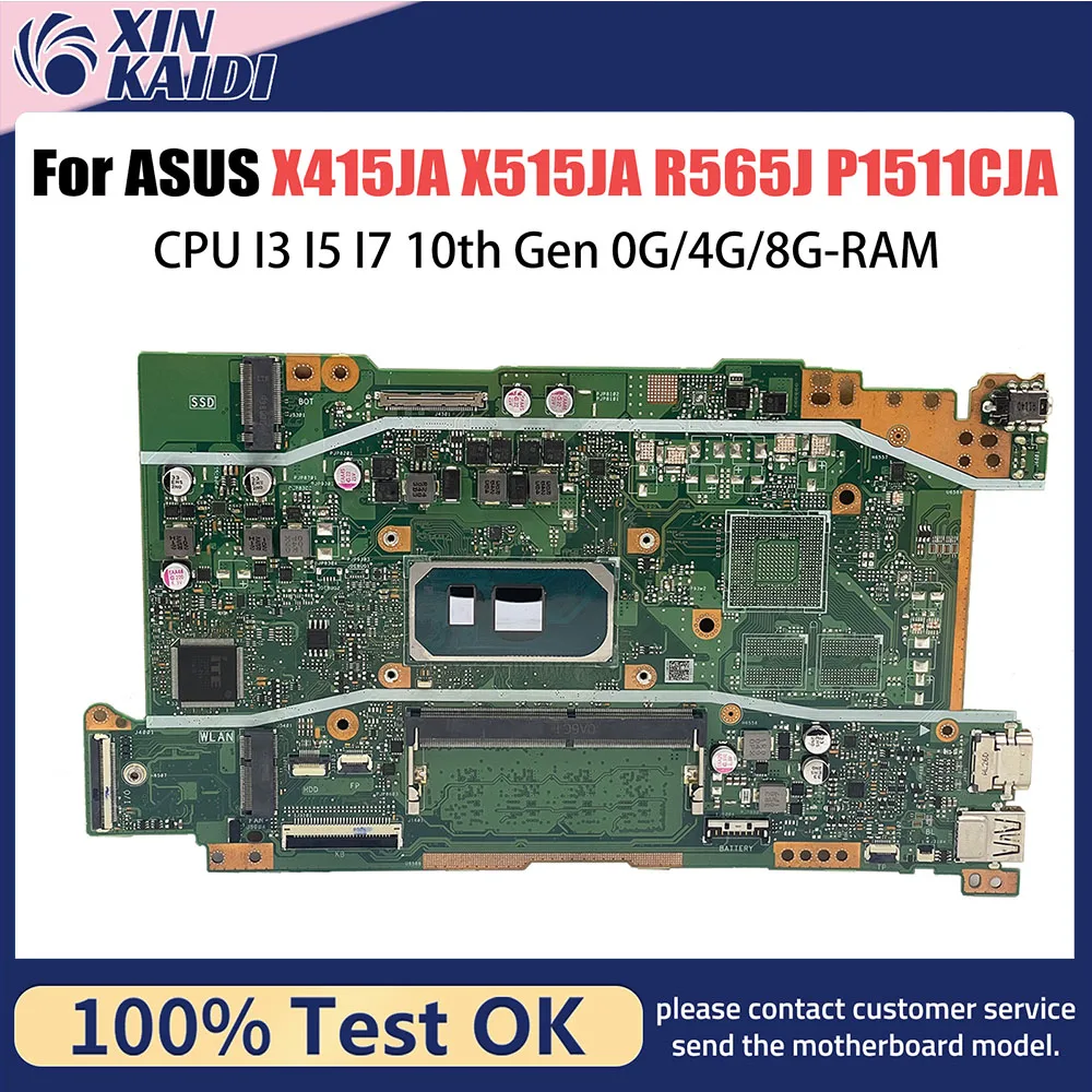 

X415JA Mainboard X515JA R565J P1511CJA V5200JA X515JP X515JF X515JAB Laptop Motherboard CPU I5 10th Gen 0G/4G/8G-RAM