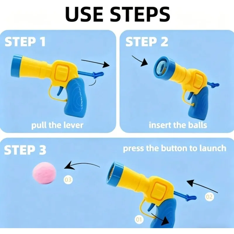 Interactive Cat Toy Set, 1 Automatic Launcher Transmitter & 20 Random Color Plush Balls, Indoor Kitten Exercise Play Accessories