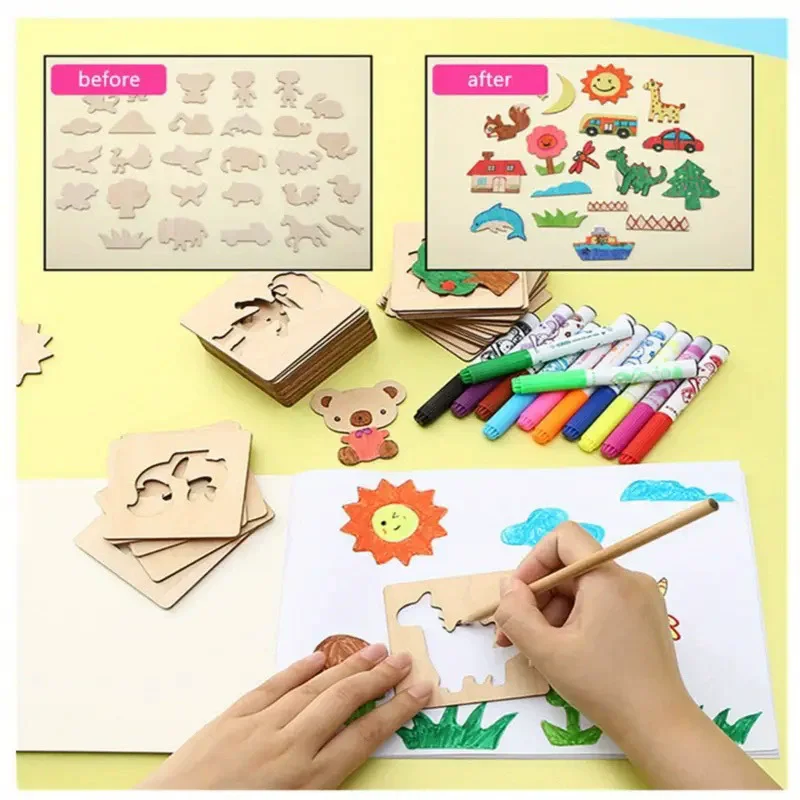 Montessori Toys Kids Drawing T - огляд і ціна Kids Education Template
