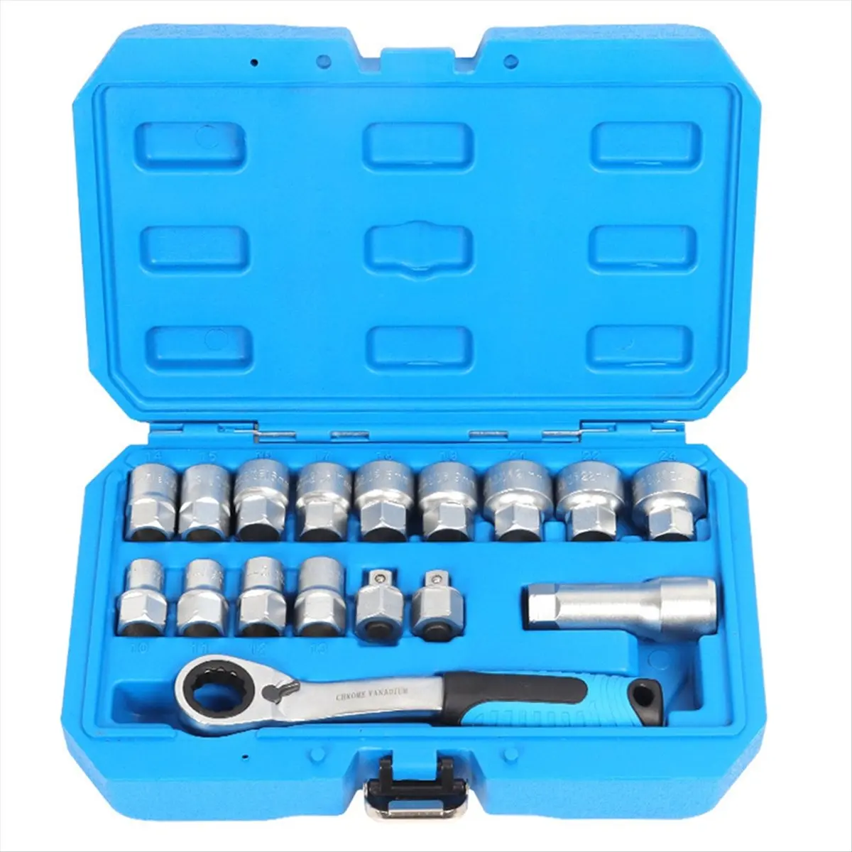AA77 NEW  Piercing Ratchet Sleeve Wrench Socket Tool Two-Way Wrench Set Wrench Set Mechanics Tool Batch Connector Sleeve Tool